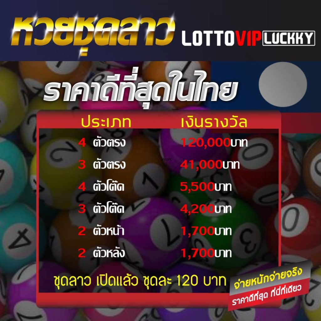 อัตราการจ่ายหวยลาว และ หวยชุดลาว